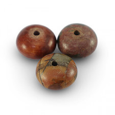 Natuursteen rondel kraal kwartsiet 5x8mm Multicolour sienna red